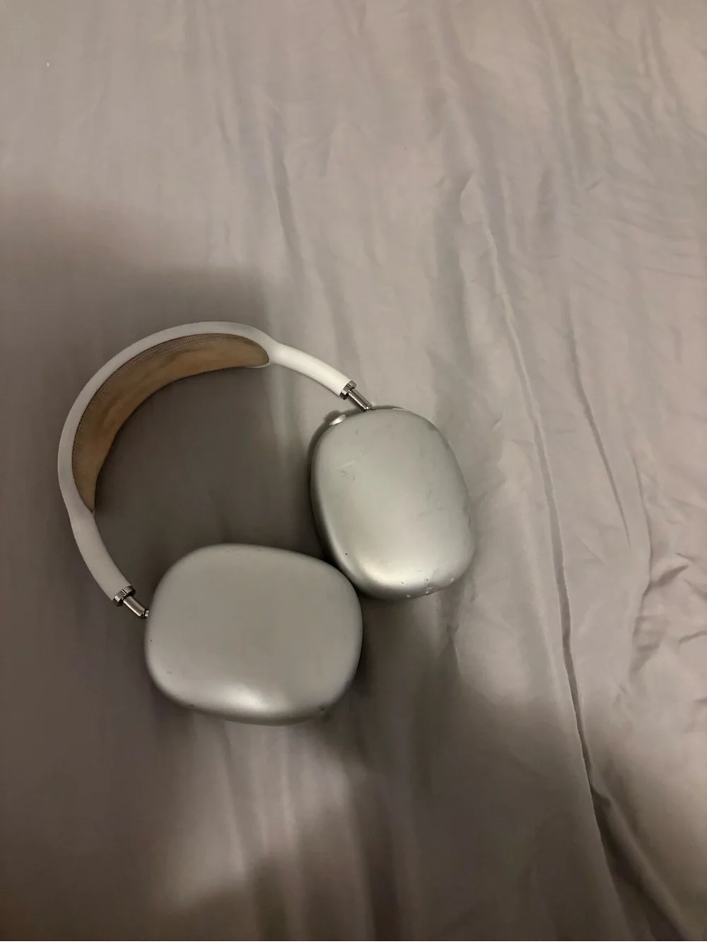 Apple Over-Ear Headphones in Silver and White